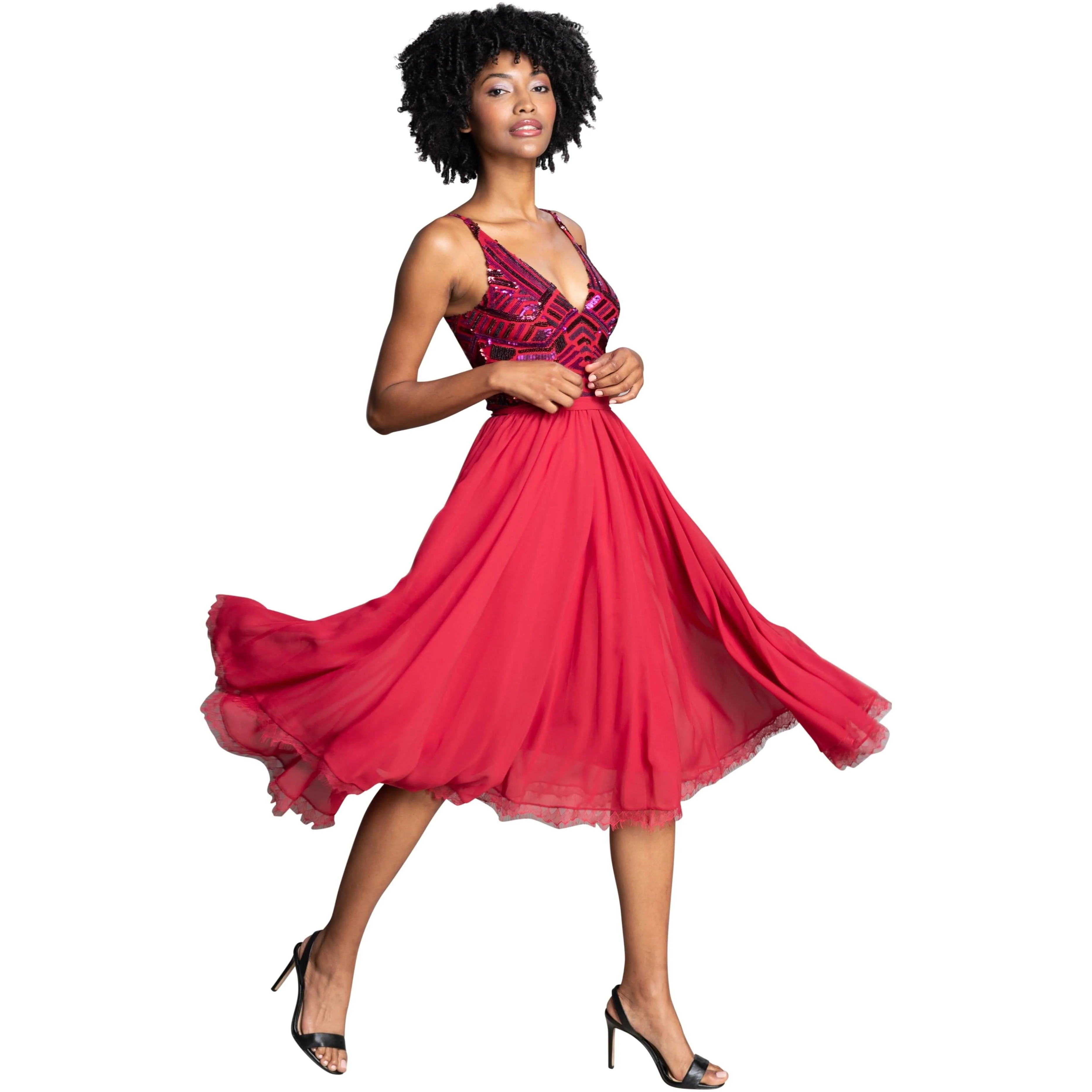 Alicia Mixed Media Dress - Image 7