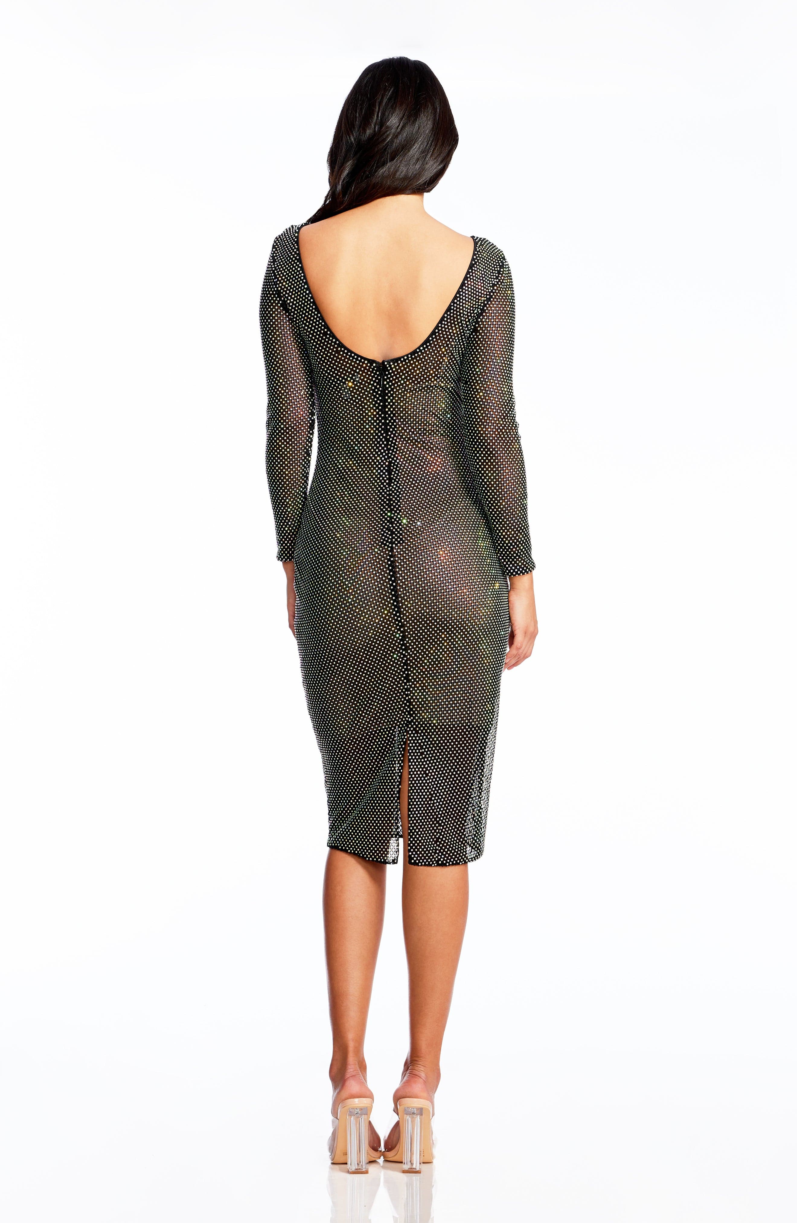Emery Beaded Mesh Dress - Image 3